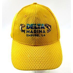 Delta Marina Empire La Yellow Mesh Fishing‎ Baseball Adjustable Hat Cap